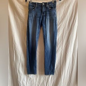 American Eagle Skinny Jeans Womens Size 4 Short Super Stretch Blue Denim